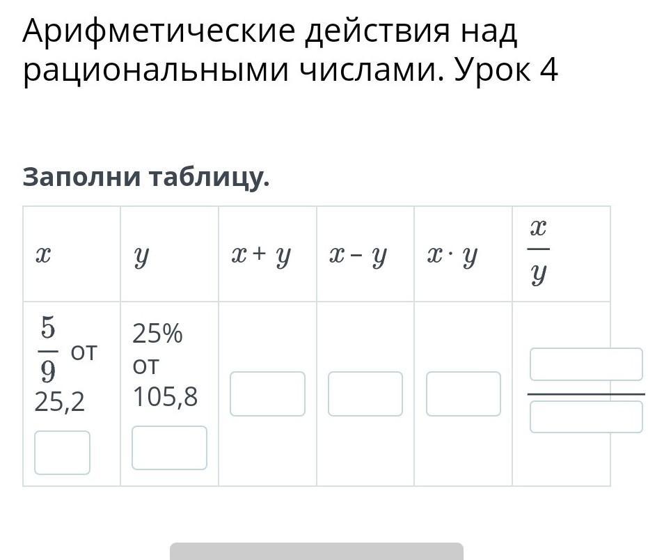 Арифметические действия над