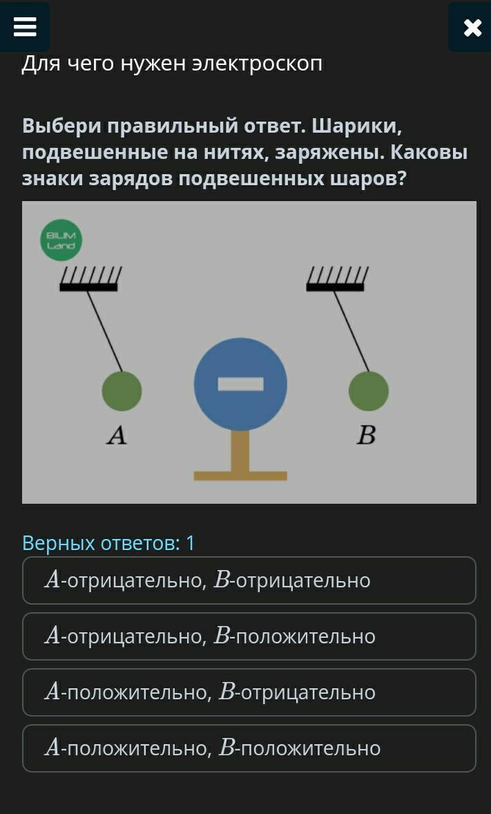 Рассмотри рисунок и ответь на вопрос шарики подвешенные на нитях заряжены каковы знаки зарядов