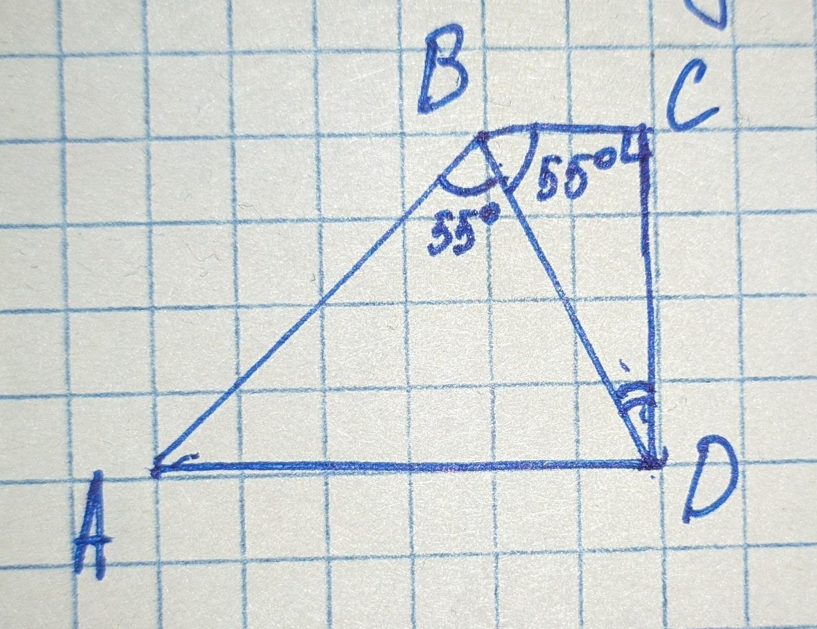 В трапеции abcd диагональ bd