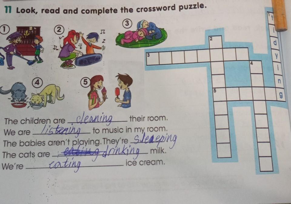 Read and fill in the crossword. Read and fill in the crossword