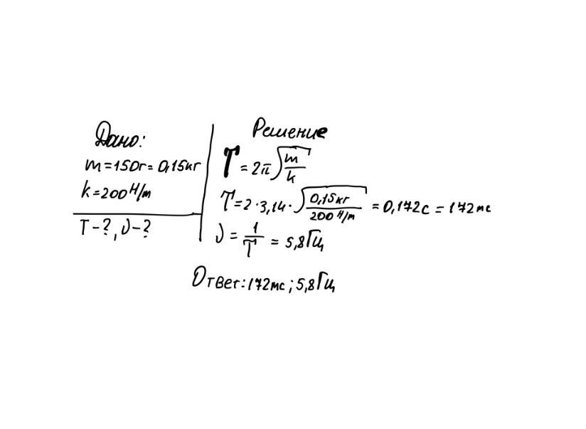 Определите период колебаний груза. Груз массой 200 г совершает колебания. Груз массой 200 совершает колебания на пружине жесткостью 0.25. Пружина жесткостью 0,5 н/м. Груз на пружине k=200 н/м m=200г.