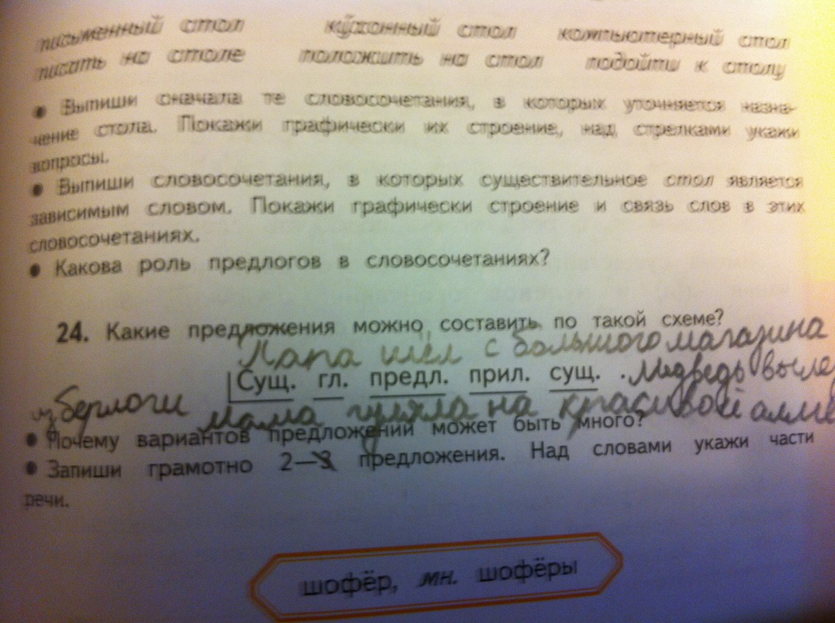 Запиши словосочетание соответствующие следующим звуковым схемам