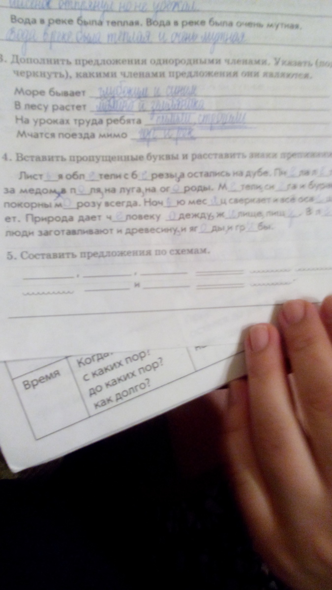 Составьте предложения по схеме подлежащее