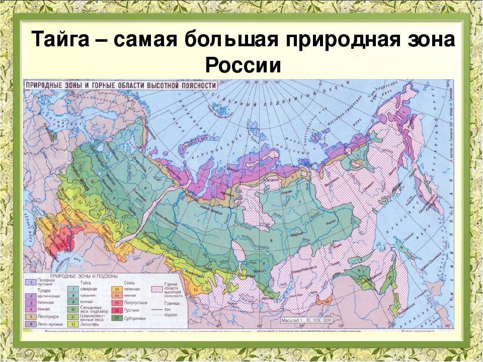 Физическая карта мира природные зоны