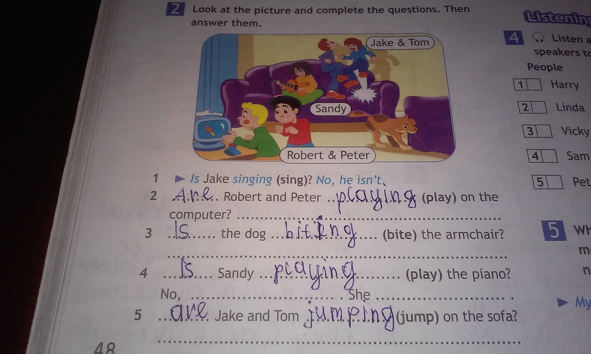 Look at the picture answer