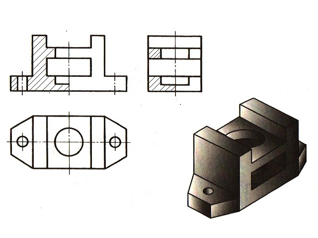 Начертите в рабочих тетрадях данные изображения и нанесите штриховку на разрезе деталей болтового