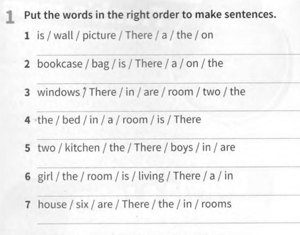 Make sentences. Put the Words in the right order. 1 Bristol 2 comes 3 Daniel. Put the Words in the following sentences in order the first Word in each sentence is in italics. 5 a put the sentences in order