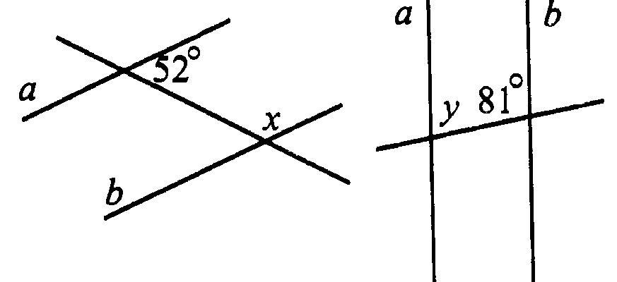Величины двух углов. Прямые a и b Вычислите величину угла. Найдите величины углов x и y. Найти угол х если прямые параллельны. Найти величину угла x y.