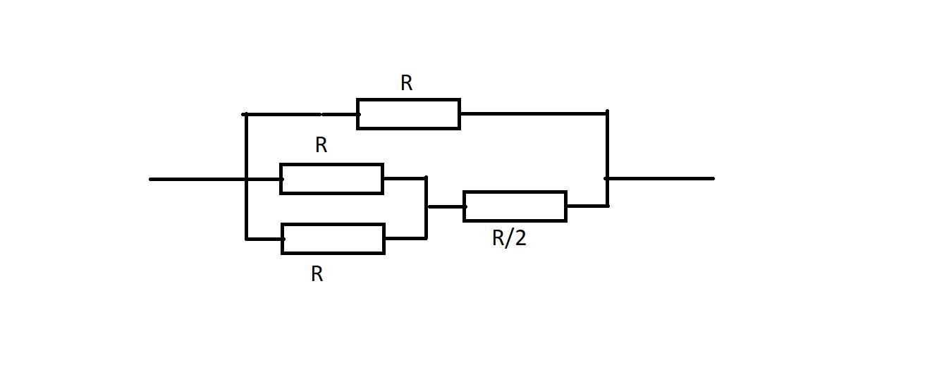 Параллельный r 2r. Найдите электрическое сопротивление цепи если r 4 ом.