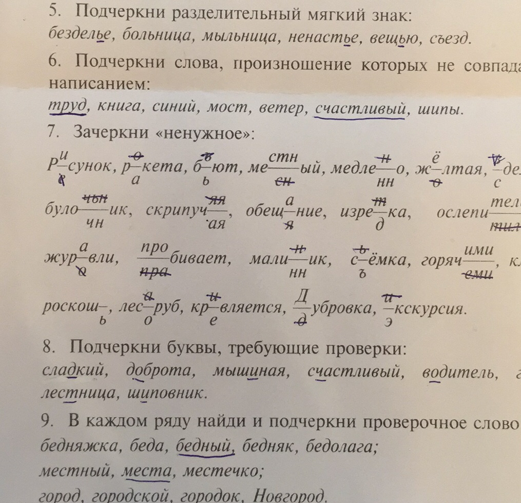 Измени слова по образцу подчеркни разделительный мягкий знак шерсть козы