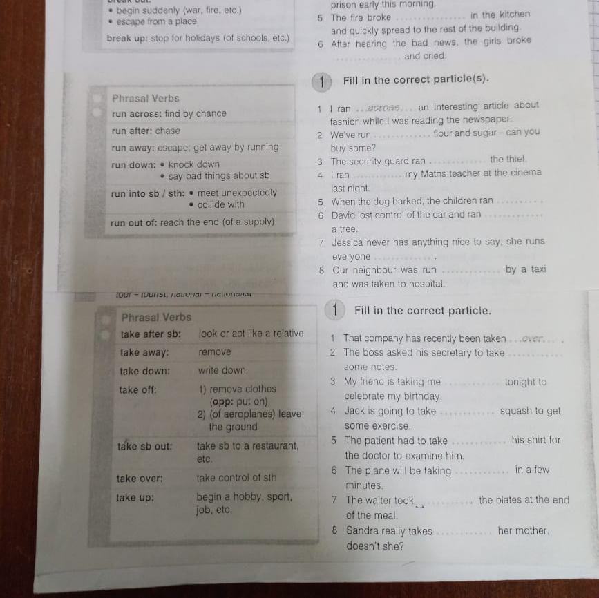 1 choose the correct particle