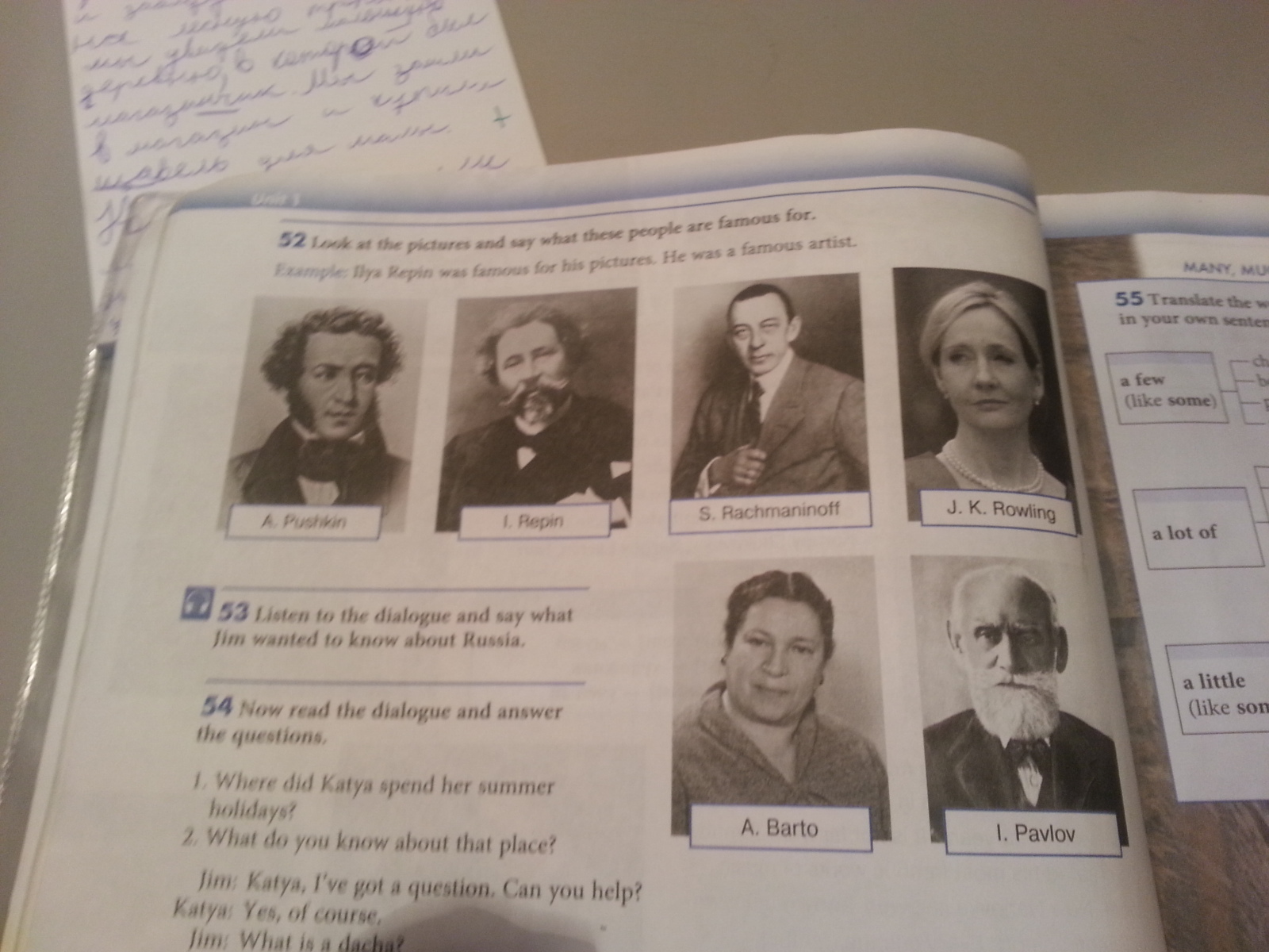 Say what these people have. Look at the portraits of these World-famous people and say what you know about them. Look at the names and say what these people were. Look at the portraits of the famous English and American writers and say what you can about them перевод. "5. The people in the pictures below are still famous. A) say what you know about them. What are they famous for?".