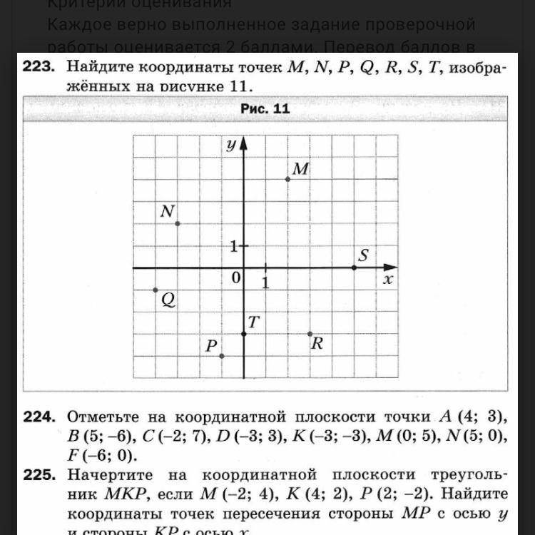 Найдите координаты точек а в с д е ф к изображенных на рисунке 47