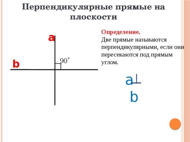 Какие примеры называются перпендикулярными