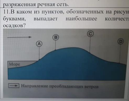 На каком острове выпадает больше осадков. В каком из обозначенных на рисунке буквами пунктов. Количество осадков какой буквой обозначается. В каком из пунктов будет выпадать наименьшее количество осадков. Нарисунке показан профиль првоеденный через находящийся у западных.