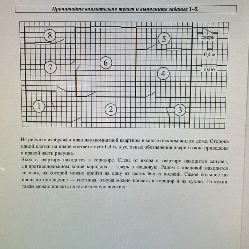 Для объектов указанных в таблице определите какими цифрами они обозначены на плане стол холодильник