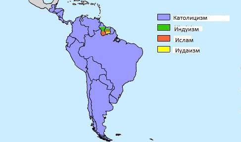 Карта религии северной америки