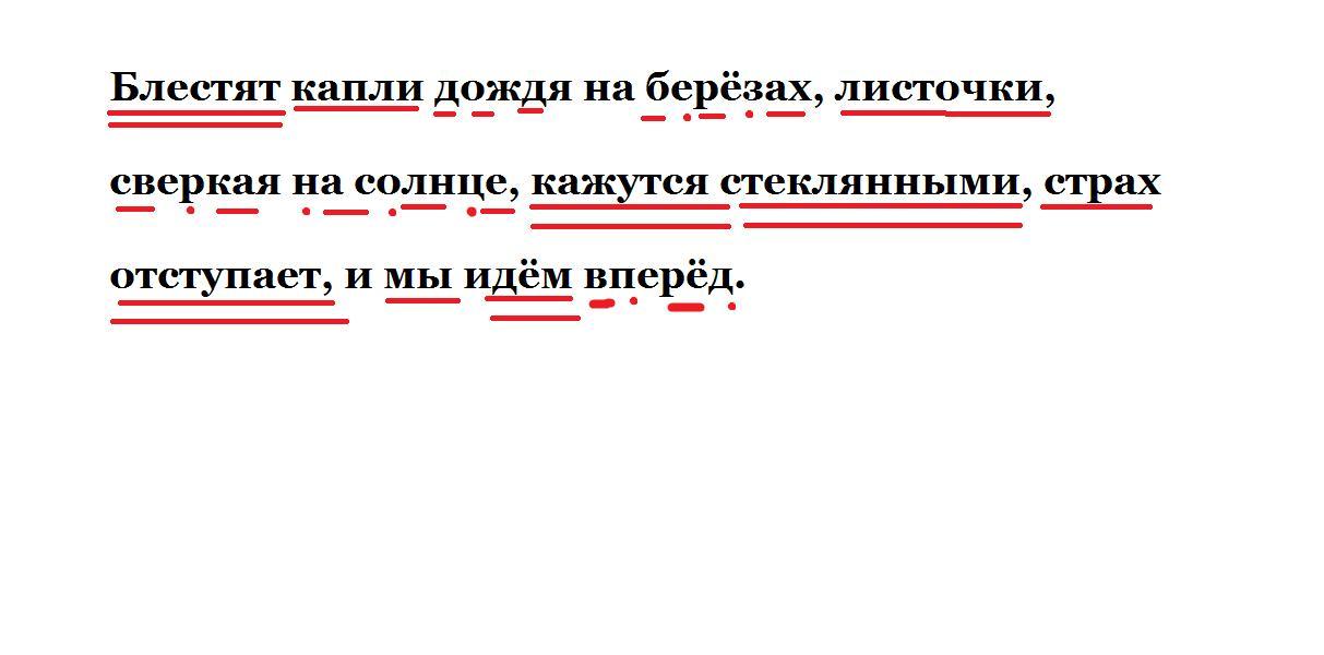 Схема предложения сияет солнце воды блещут