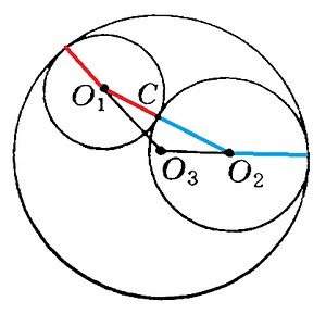 Окружности касаются внутренним образом изображены на рисунке
