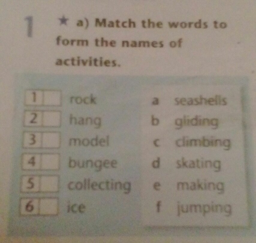 11 match the words