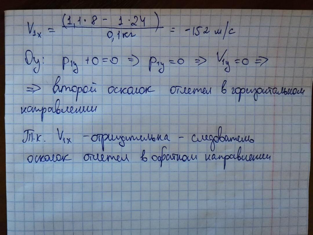 Летящий горизонтально со скоростью 8 м с