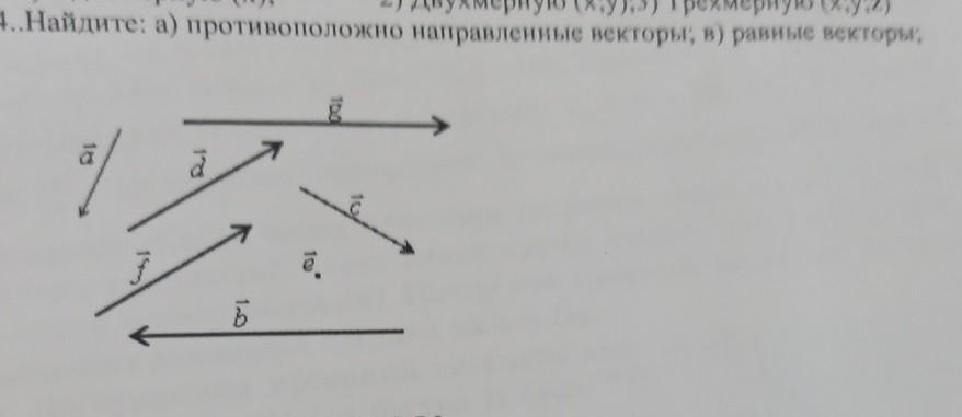 Равные векторы в прямоугольнике