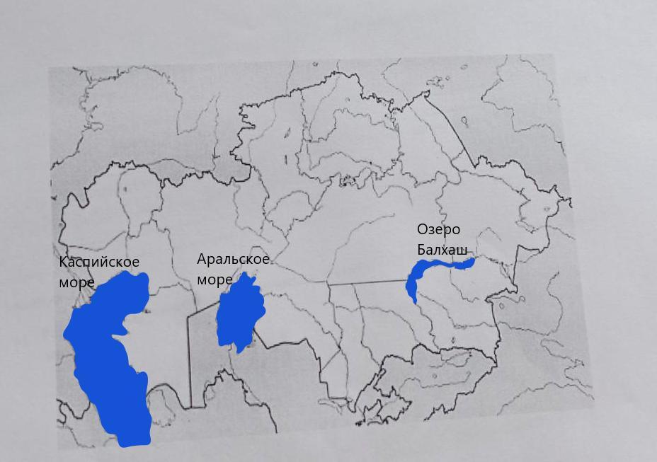 Где находится на контурной карте каспийское