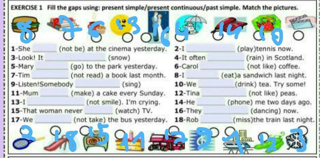 Outdoor activities Worksheets. It often (Rains/is raining)in Summer. It sometimes (Rains/ is raining) in March.