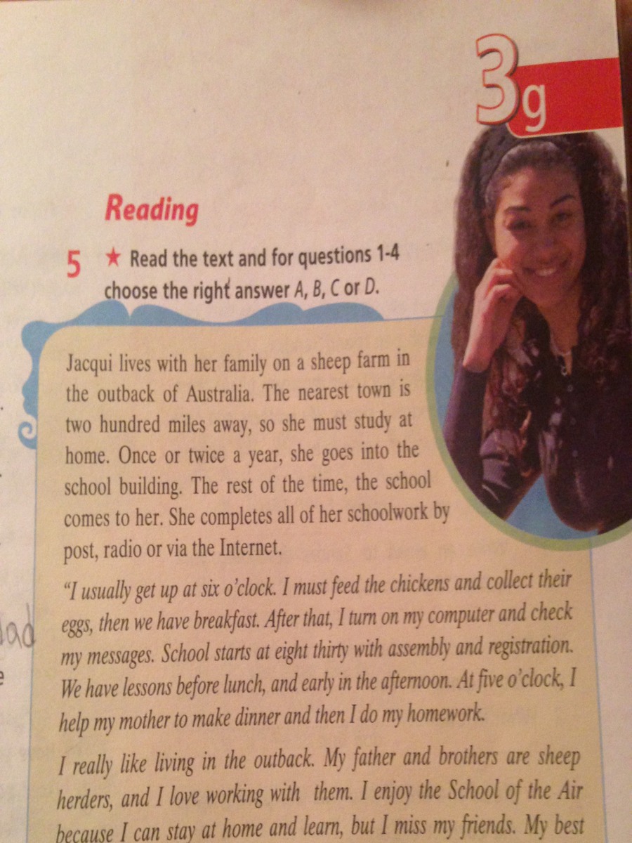 4 read the text. Jacqui Lives with her Family on a Sheep Farm in the Outback of Australia. Перевести текст read the text. Read the text and answer the questions. Read the text and choose the right answer.