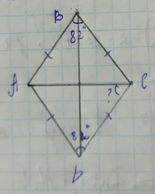 На рисунке изображен ромб abcd какова градусная мера угла abc угол а 72