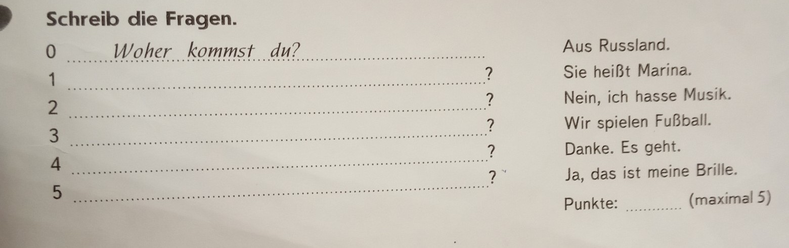 Die fragen. Schreibt die Fragen ответы. Schreib die Fragen немецкий. Немецкий язык 5 класс schreib die Fragen. Schreib die Fragen woher kommst du aus Russland ответы.