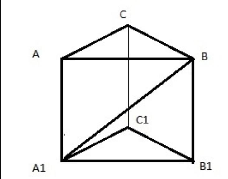Правильная треугольная призма рисунок. Диагональ боковой грани треугольной Призмы. Диагональ боковой грани правильной треугольной Призмы. Диагональ правильной треугольной Призмы. Треугольная Призма диагонали в ней.