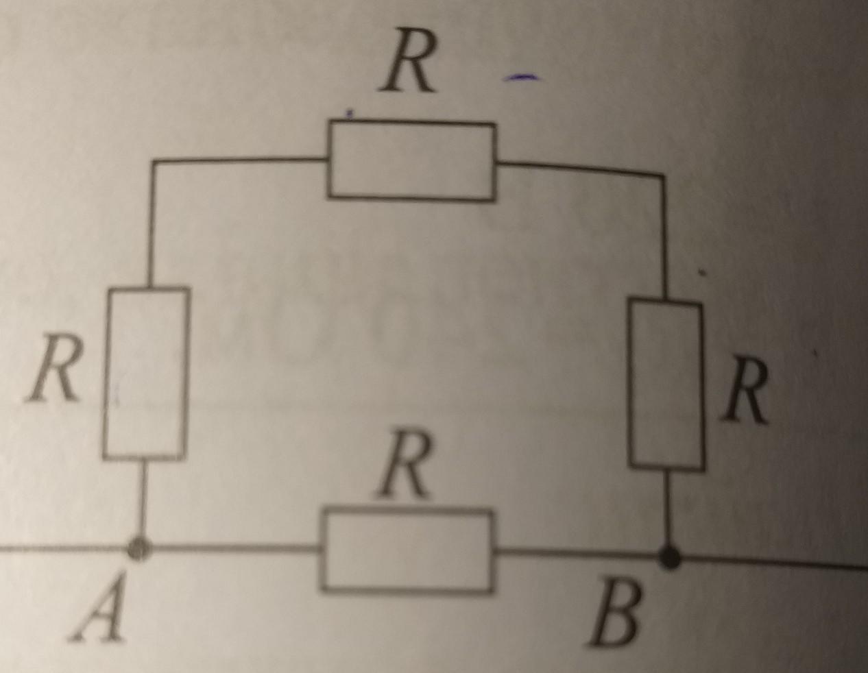 Сопротивление между точками а и б электрической цепи представленной на рисунке