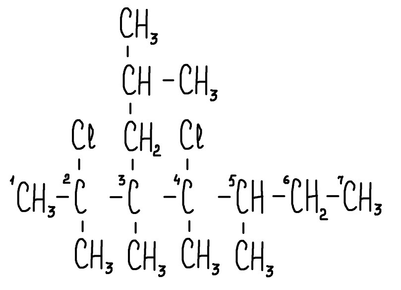 Формула 3 4 5. 3 Метил 2 4 дихлоргептан структурная формула. 5 Изобутил 4 этилдекан структурная формула. 2 Метил 3.5 дихлоргептан. . 2,3 – Диметил – 4,4 – дихлоргептан.