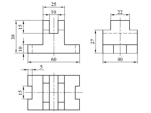 Построить три вида модели проставить размеры готовые чертежи