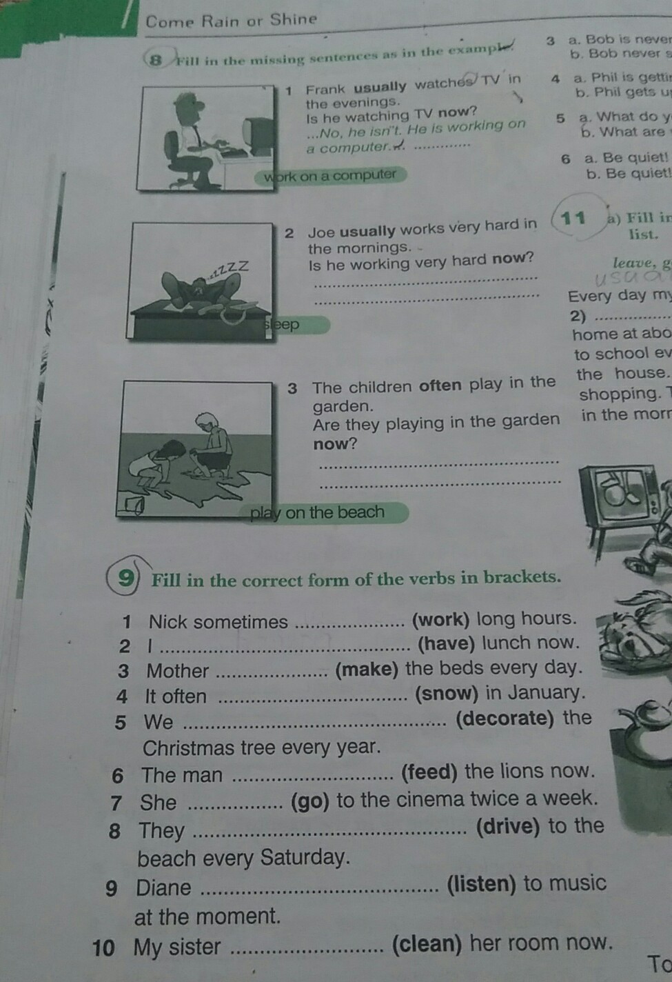 English file a1 verb phrases 2 ответы на задания. Do my homework перевод. Задания на usually today. Co. Matt usually his homework after school.