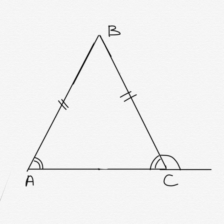 В любом равнобедренном треугольнике внешние углы. В равнобедренном треугольнике ABC внешний угол. Треугольник АВС- равнобедренный АС. В равнобедренной треугольнике АВС С основанием АС внешний угол при. Треугольник АВС равнобедренный угол при вершине равен.