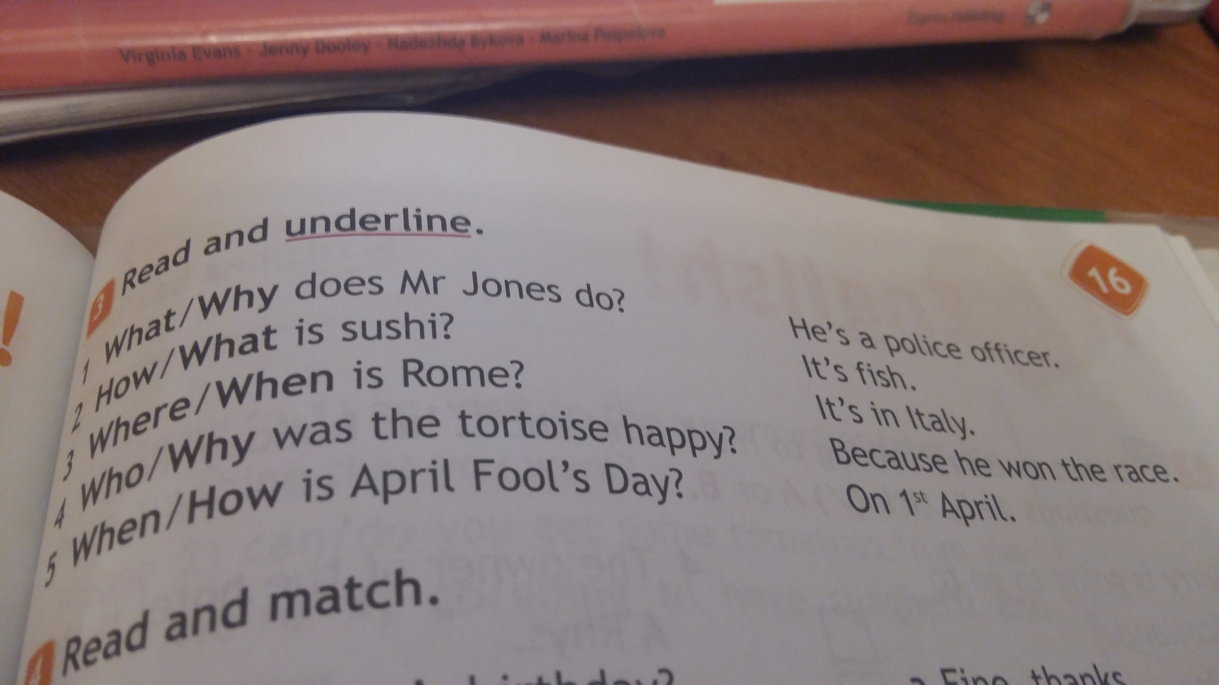 Read and underline he often reads
