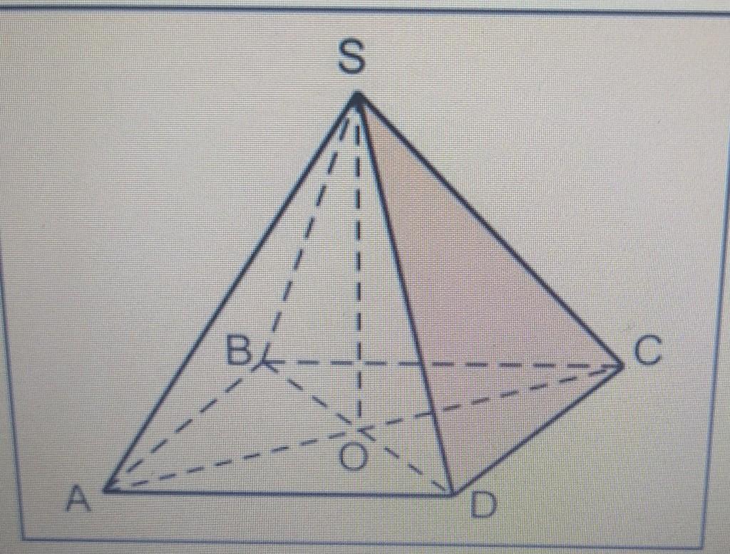Дано sabcd правильная четырехугольная пирамида