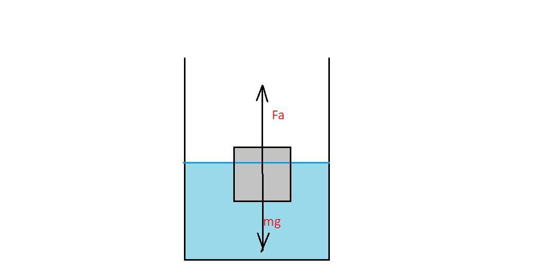 Кубик плавает в керосине. Кусок дерева плавает в воде погрузившись на 3/4. Кусок дерева плавает в воде погрузившись на 0.6. Погружать резисторы в воду. Fa=MG.
